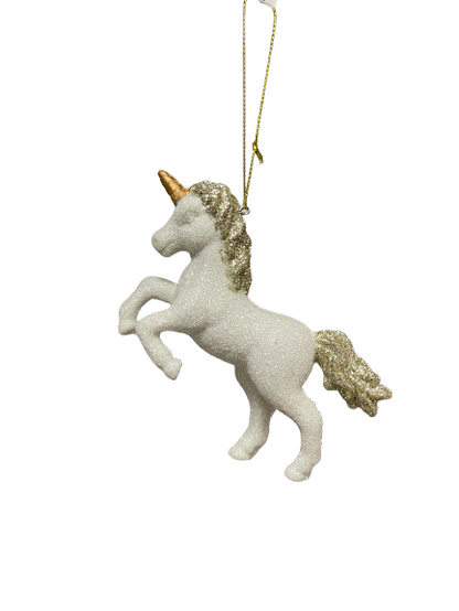 Glitter Unicorn Horse Ornament