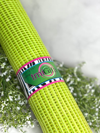 20 Inch by 10 Yards Designer Netting Light Green Basket Weave