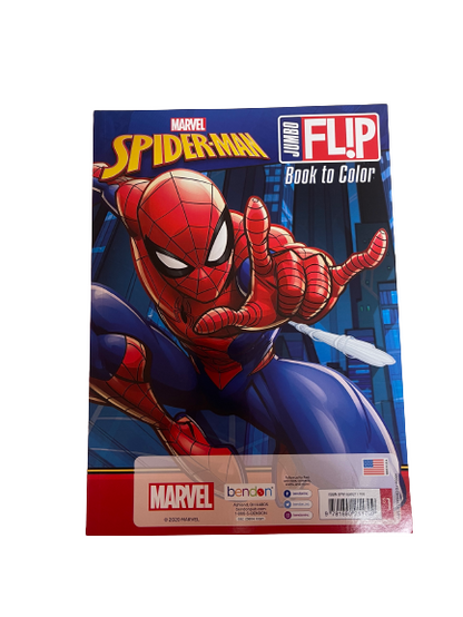 Marvel Avengers And Spiderman Jumbo Flip To Color