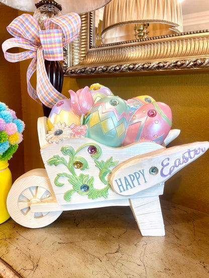 Willow Manor Illuminated Easter Wheelbarrow