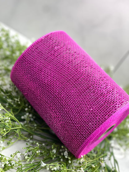 6 Inch by 20 Yard Designer Netting Hot Pink Glamour
