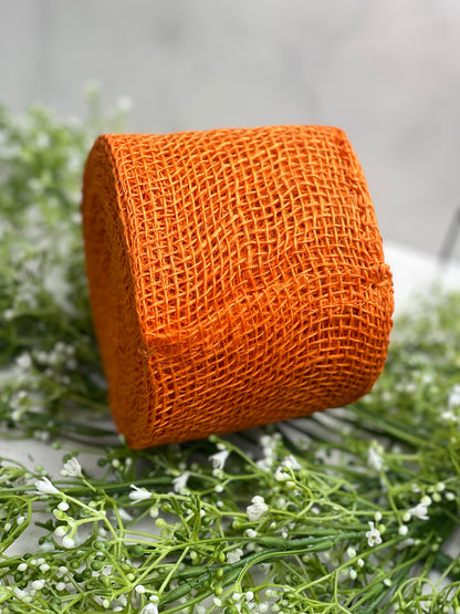 4 Inch by 10 Yards Designer Jute Orange Netting