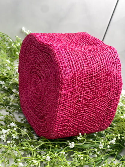 4 Inch by 10 Yards Designer Jute Hot Pink Netting
