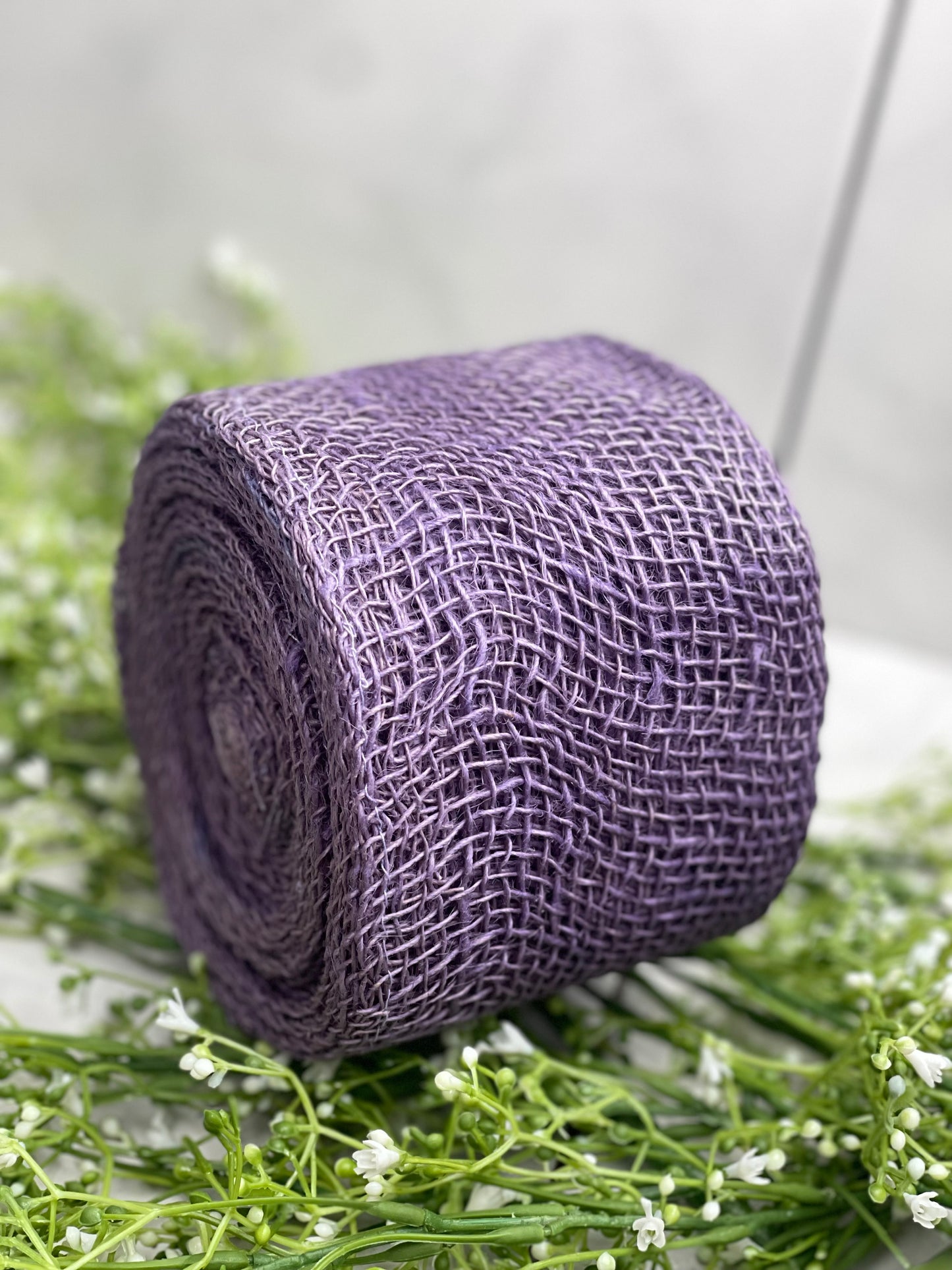 4 Inch by 10 Yards Designer Jute Lavender Netting