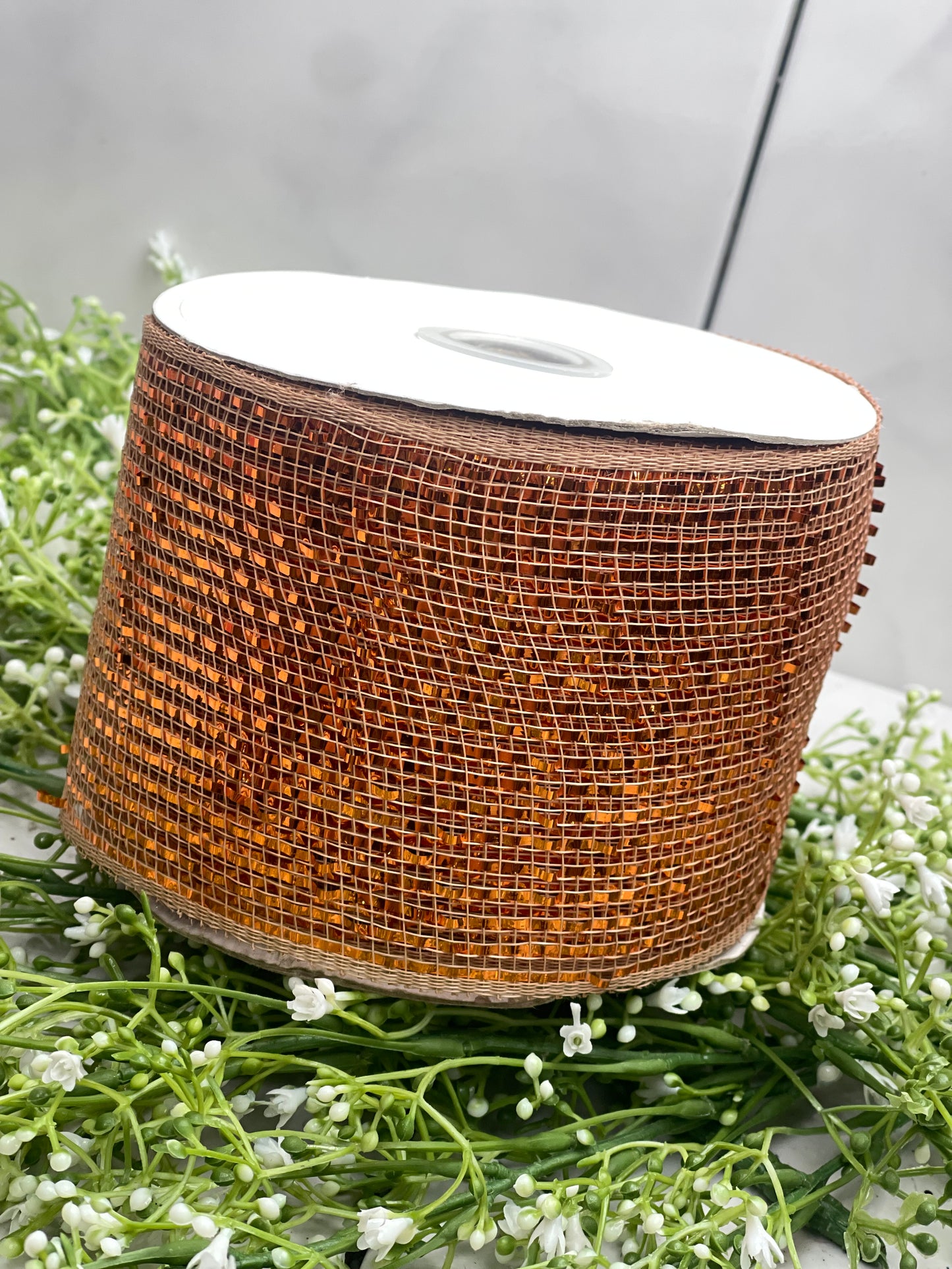4 Inch by 20 Yards Designer Netting Copper Glamour