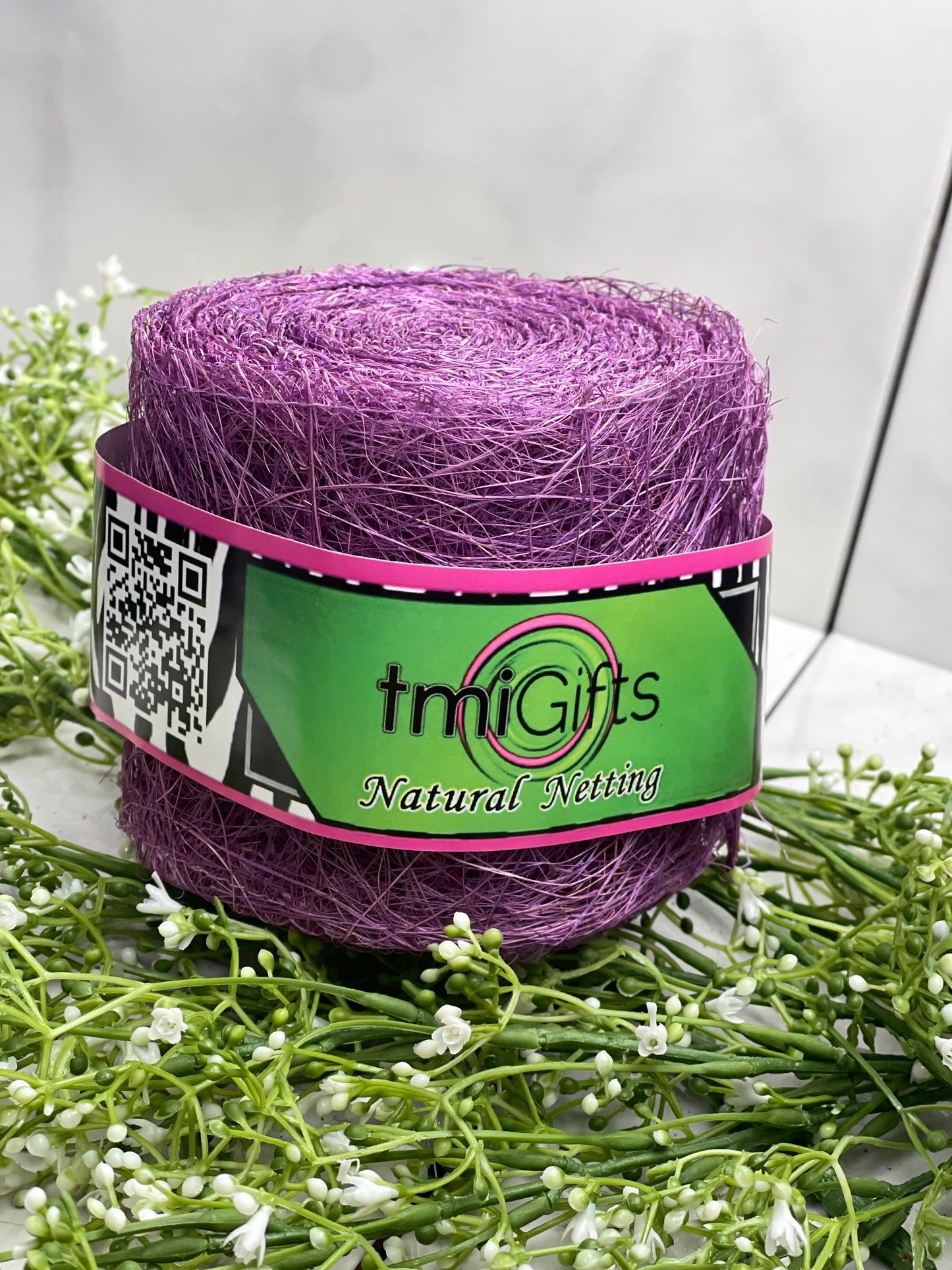 4 Inch by 10 Yards Banana Weave Designer Netting Purple