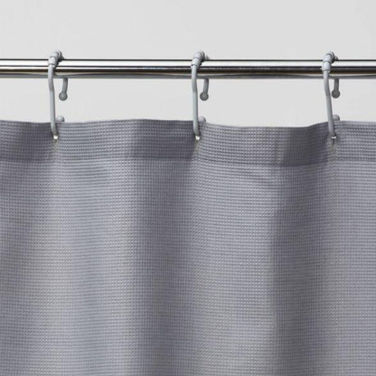 Room Essentials Waffle Weave Shower Curtain- Gray