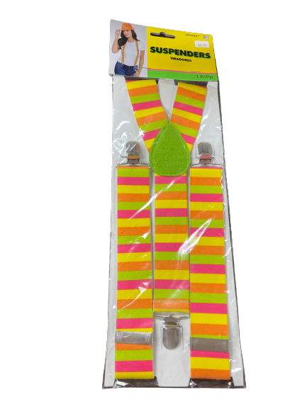 Colorful Striped Suspenders