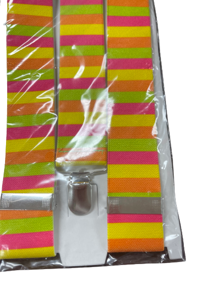 Colorful Striped Suspenders