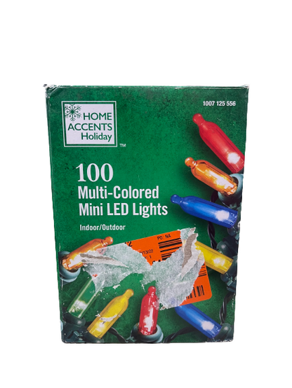 Home Accents Holiday 100 Multi-Colored Mini LED Lights Damaged Box