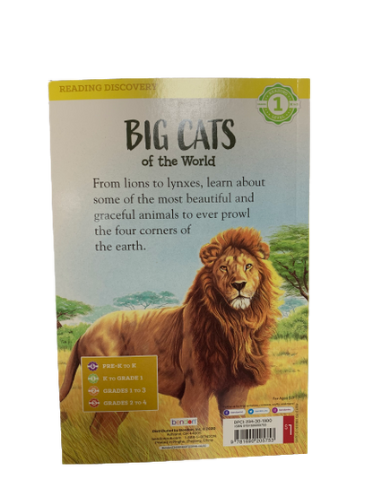 Reading Discovery Level 1 Book: Big Cats of the World