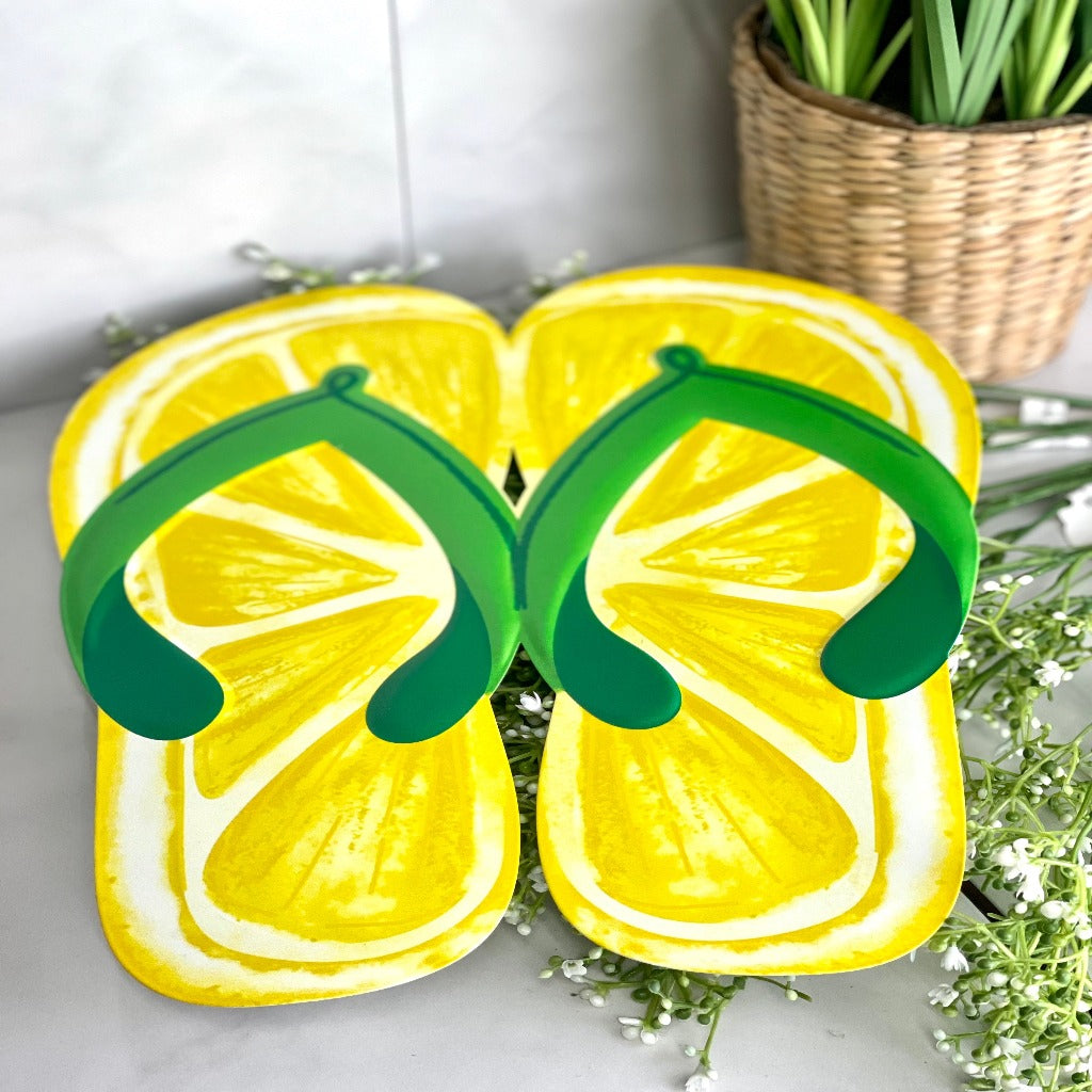 Lemon Slice Flip Flop Sign
