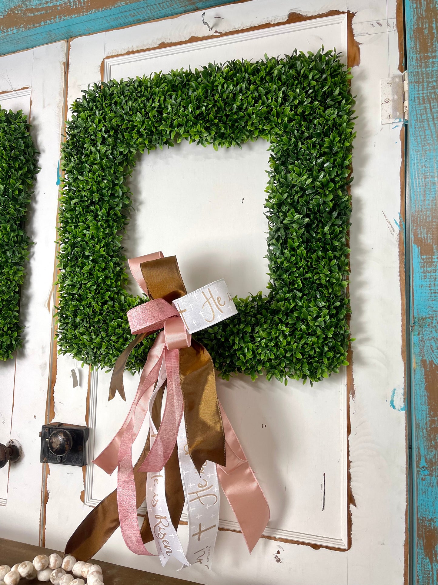 25 Inch Square Boxwood Wreath