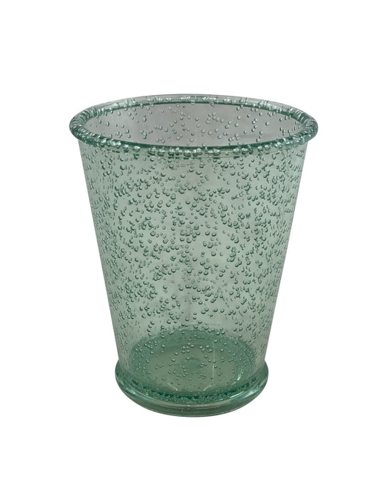 Green Round Tall Speckled Drinking Vessel