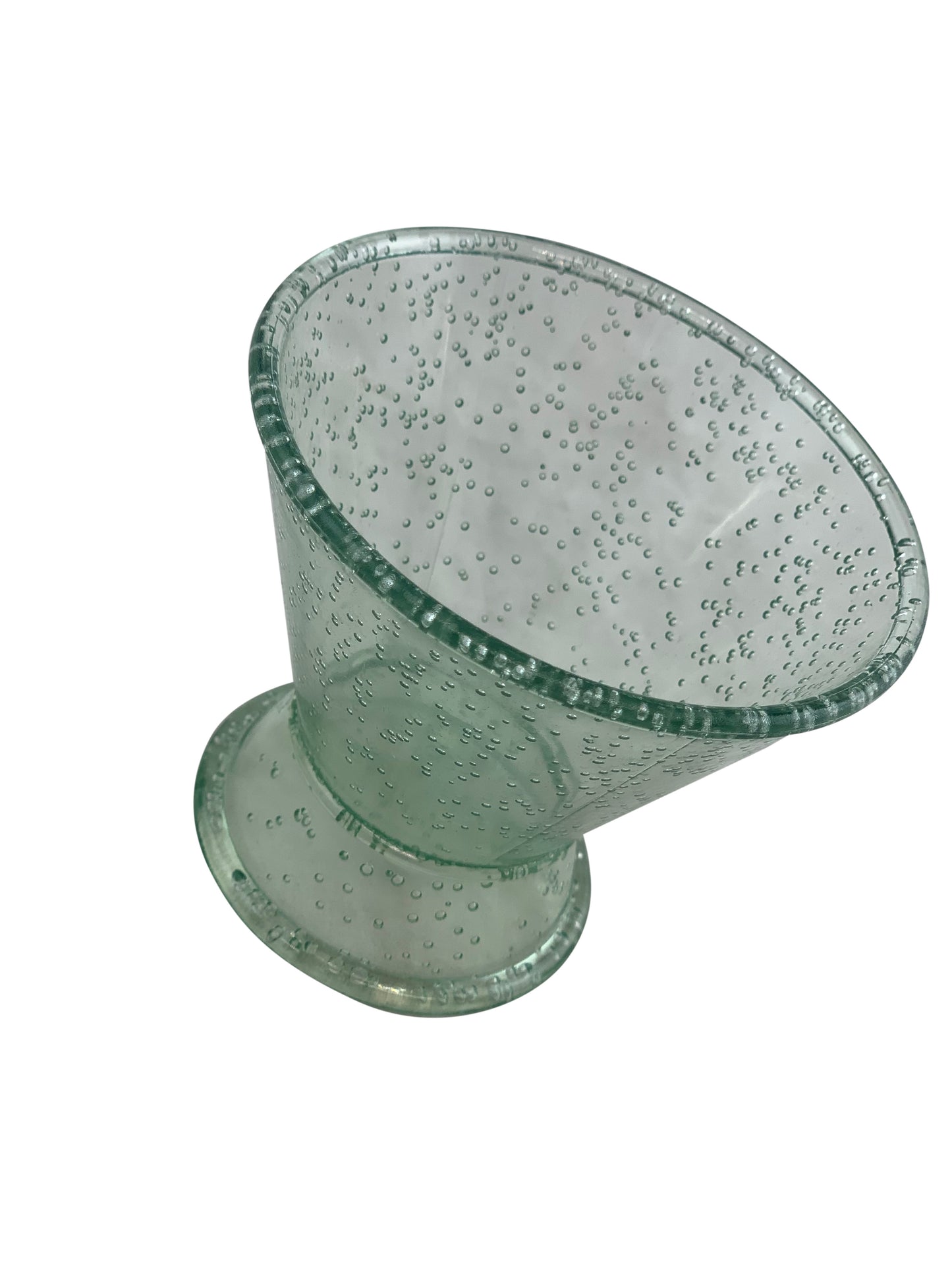 Green Round Short Speckled Drinking Vessel
