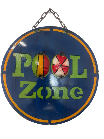 Pool Zone Metal Hanging Sign