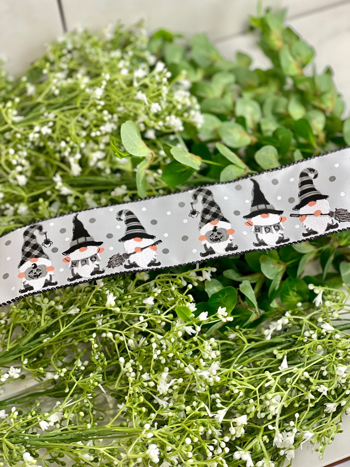 2.5 Inch Halloween Witch Gnome Ribbon