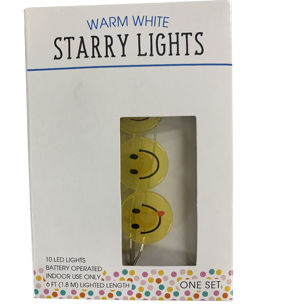 Warm White Starry Lights Emoji Accents