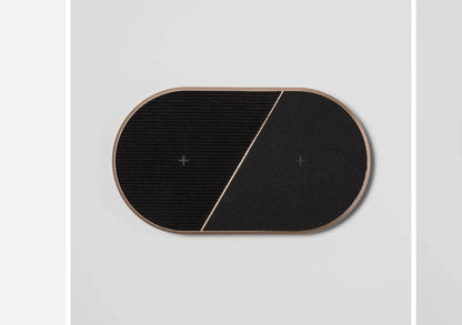 Heyday Dual Wireless Black And Rose Gold Charging Pad