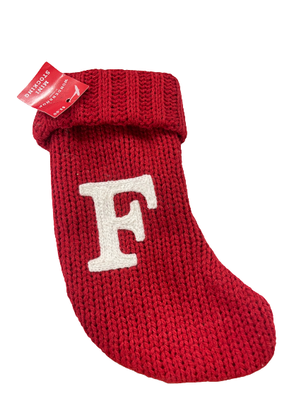 Red Initial Mini Stocking 7 Inch