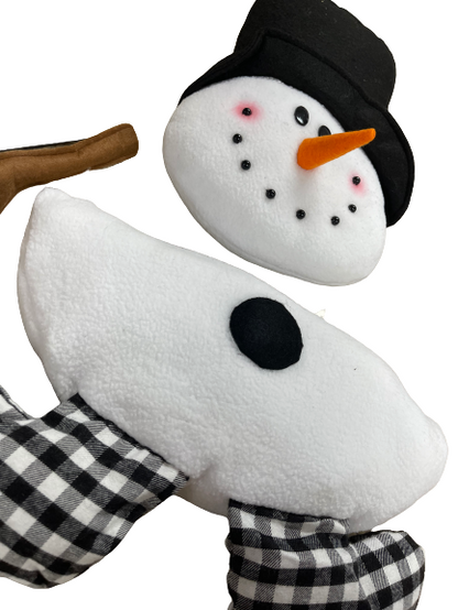 4 Piece Snowman Mistletoe Hat Wreath Kit