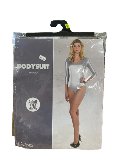 Metallic Silver Adult Bodysuit