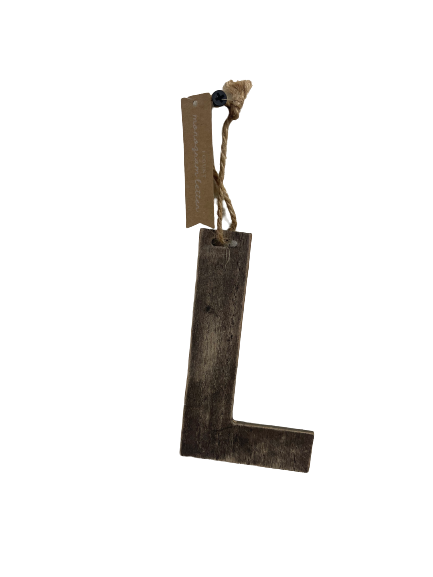 Wooden Monogram Letter Ornament