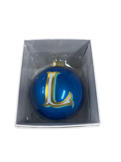 Monogram Glass Ornament Letter L