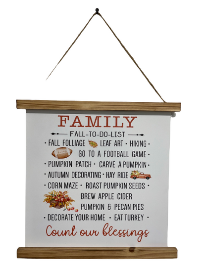 Fall List Banner Hang Two Styles