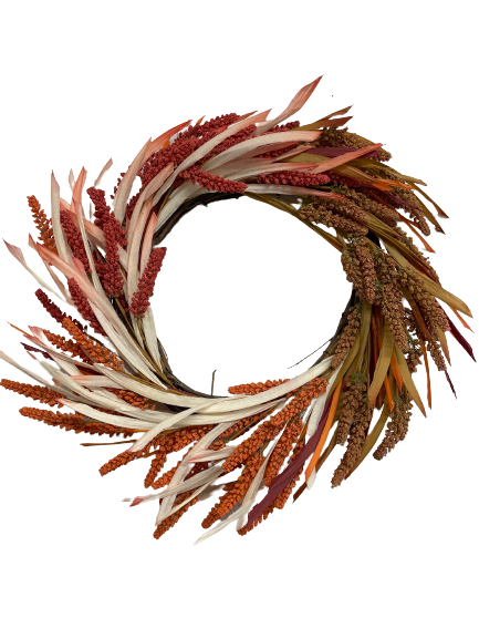 Floral Fall Multicolored Grapevine Wreath