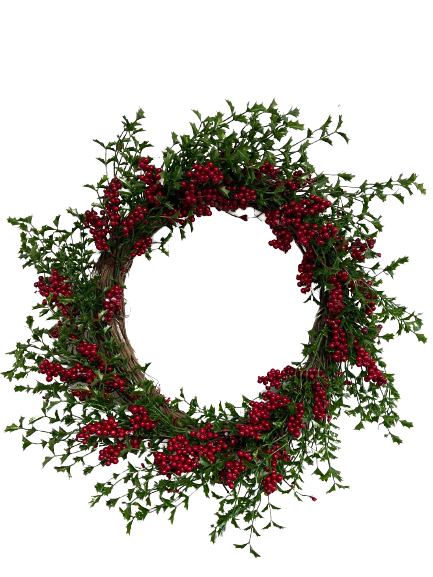 Floral Holly And Berry Wreath