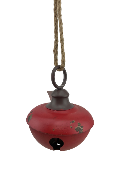 Small Metal Red Bell Hang