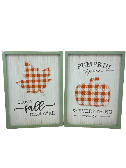 Wooden Fall Accent Sign 2 Styles