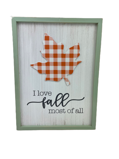 Wooden Fall Accent Sign 2 Styles