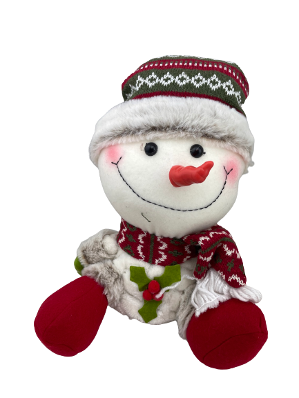 Plush Red Or Green Snowman Big Sit 2 Styles