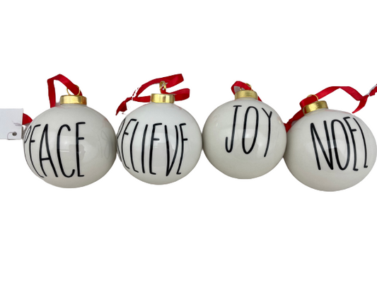 Ceramic Ball Ornaments With Words