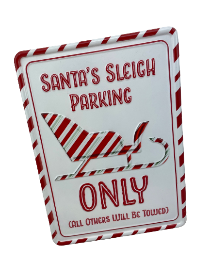 Metal Red And White Candy Cane Word Sign 4 Styles