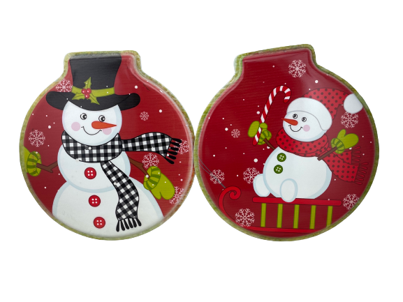 Metal Jolly Snowman Ornament Wall Hang Two Styles