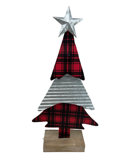 Plaid Christmas Tree - 2 Assorted