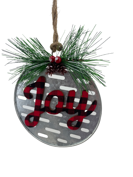 Metal Joy And Noel Ornament 2 Styles