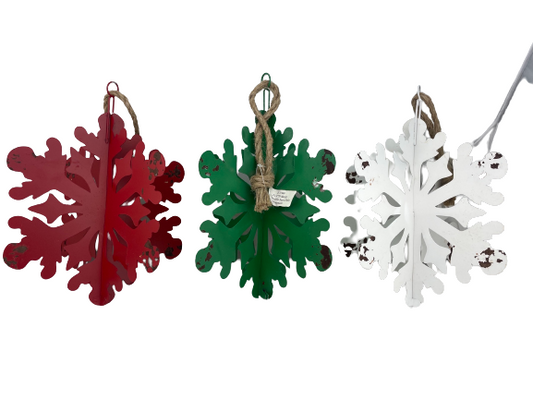 Metal Collapsible Snowflake 3 Styles