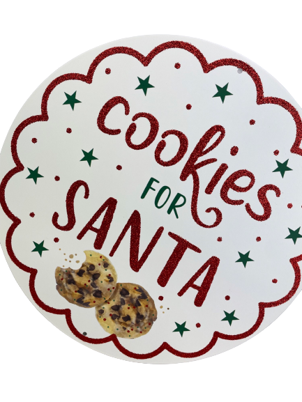 Cookies For Santa Metal Sign