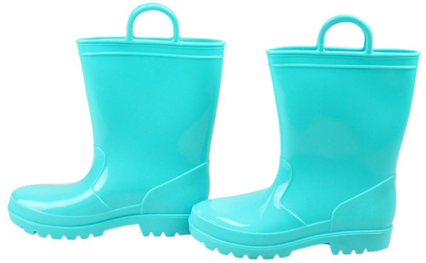 Turquoise  Rain Boots  Flower Base