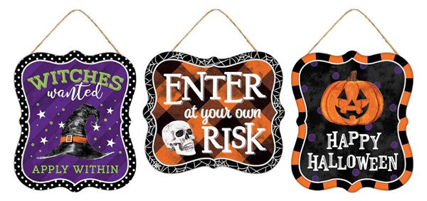 Halloween Embossed Sign 3 Styles