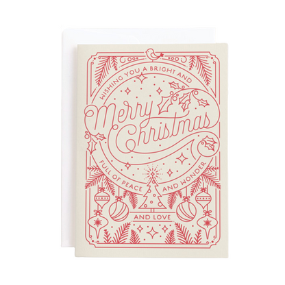 Minted Merry Little Lines Christmas Card