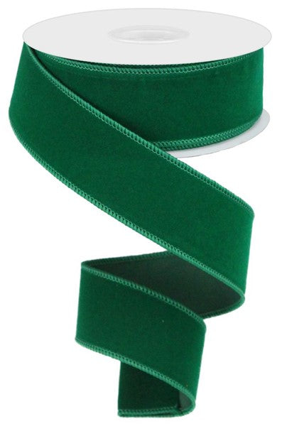 1.5 Inch Dark Green Velvet Ribbon