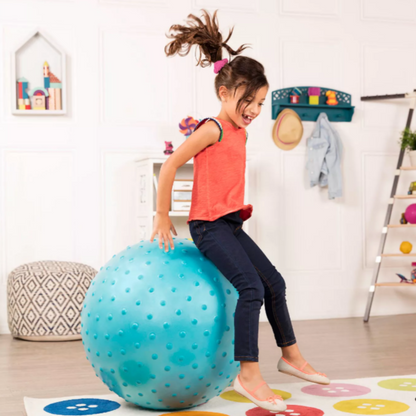 B. toys Inflatable Pouncy Bouncy Ball & Air Pump