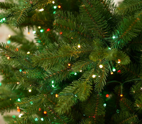 As Is Santa's Best 6.5 Foot Alberta Spruce Starry Light Tree (few lights do not work)