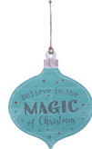 Blue Christmas Wood Ornament Sign 3 Styles
