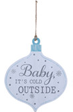 Blue Christmas Wood Ornament Sign 3 Styles